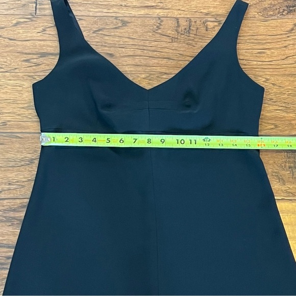 Y2K J.Crew Black Midi Dress V-Front & Back size 6 8 M Fit & Flare - Picture 13 of 15